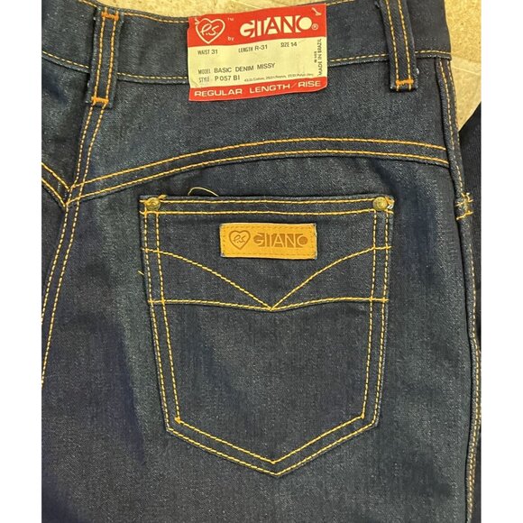 Vintage 80s Gitano Jeans Women's 14 Blue Basic Denim Missy Power Stretch NWT - Picture 2 of 10